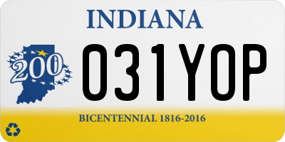 IN license plate 031YOP