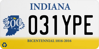 IN license plate 031YPE
