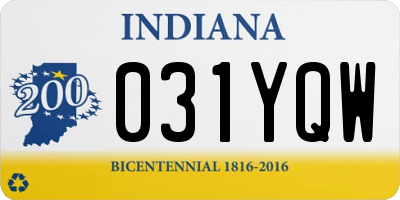 IN license plate 031YQW