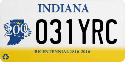 IN license plate 031YRC