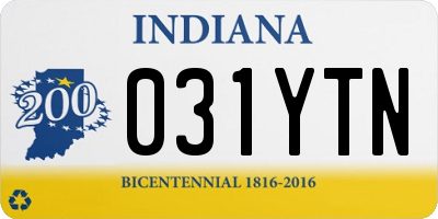 IN license plate 031YTN