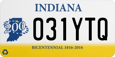 IN license plate 031YTQ