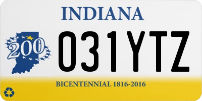 IN license plate 031YTZ