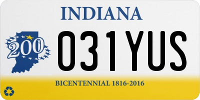 IN license plate 031YUS