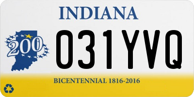 IN license plate 031YVQ