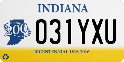 IN license plate 031YXU