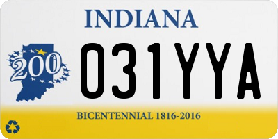 IN license plate 031YYA