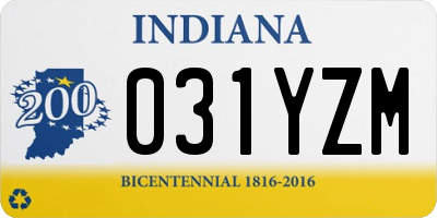 IN license plate 031YZM