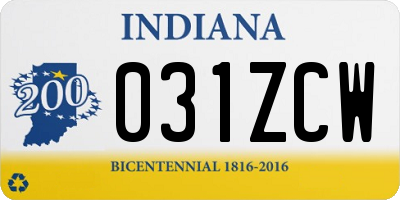 IN license plate 031ZCW