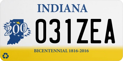 IN license plate 031ZEA