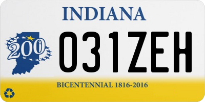 IN license plate 031ZEH