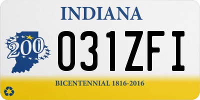 IN license plate 031ZFI