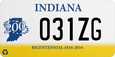 IN license plate 031ZG