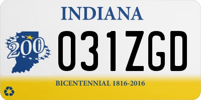 IN license plate 031ZGD