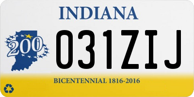 IN license plate 031ZIJ