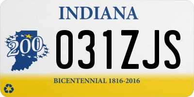 IN license plate 031ZJS