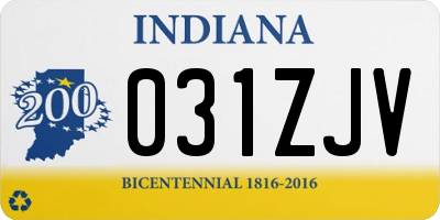 IN license plate 031ZJV