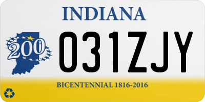 IN license plate 031ZJY