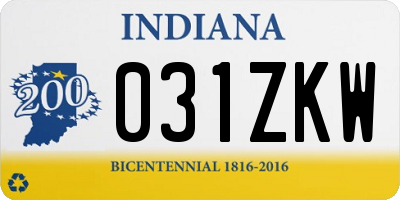 IN license plate 031ZKW