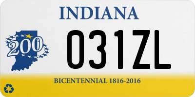 IN license plate 031ZL