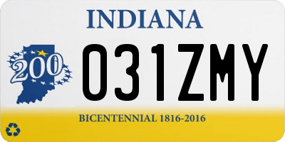 IN license plate 031ZMY
