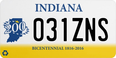 IN license plate 031ZNS