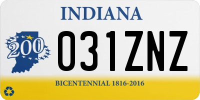IN license plate 031ZNZ