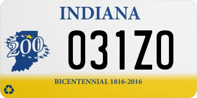 IN license plate 031ZO