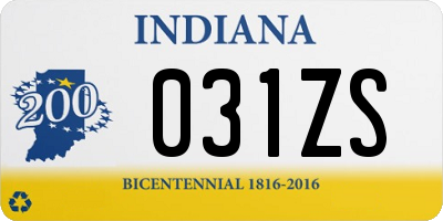 IN license plate 031ZS