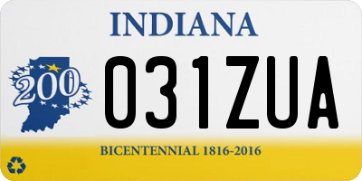 IN license plate 031ZUA