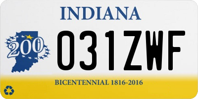 IN license plate 031ZWF