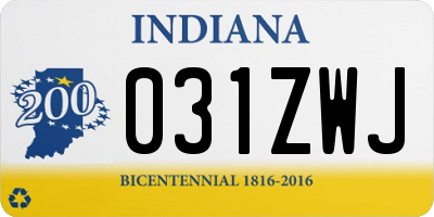 IN license plate 031ZWJ