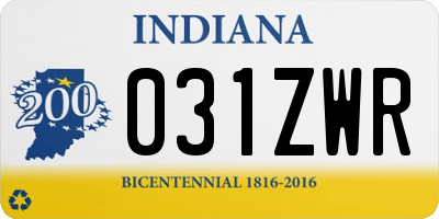 IN license plate 031ZWR