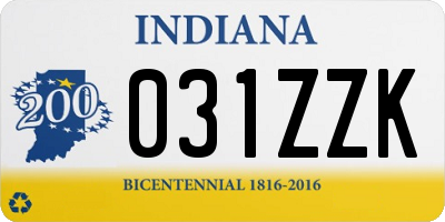 IN license plate 031ZZK