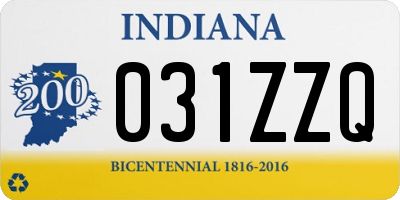IN license plate 031ZZQ