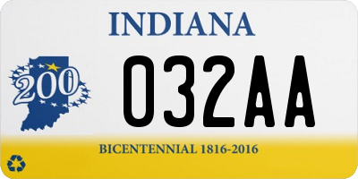 IN license plate 032AA