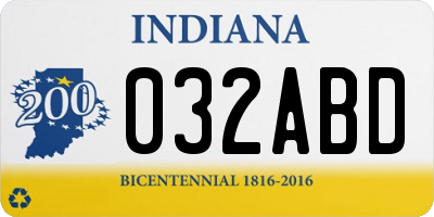 IN license plate 032ABD