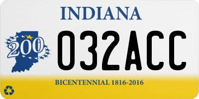 IN license plate 032ACC