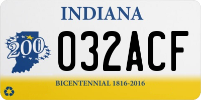 IN license plate 032ACF