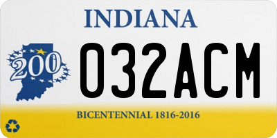 IN license plate 032ACM