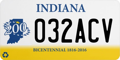 IN license plate 032ACV