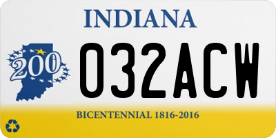 IN license plate 032ACW