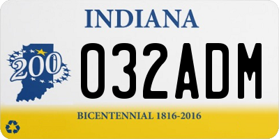 IN license plate 032ADM