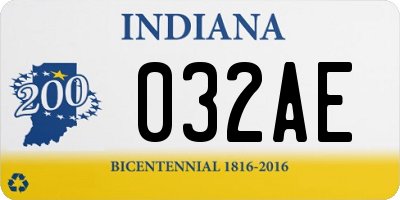 IN license plate 032AE