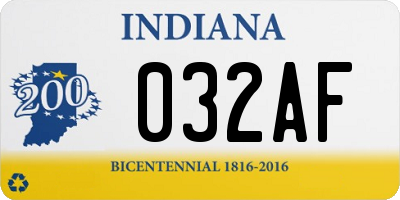 IN license plate 032AF