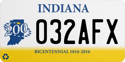 IN license plate 032AFX