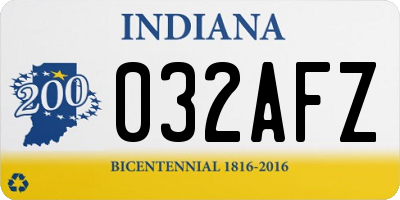 IN license plate 032AFZ