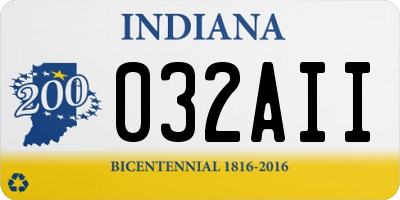IN license plate 032AII