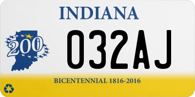 IN license plate 032AJ