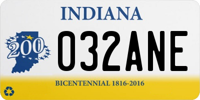 IN license plate 032ANE